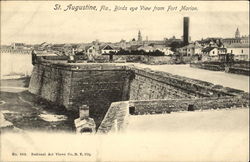 Birds Eye View From Fort Marion Postcard