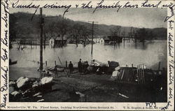 Flood Scene Moundsville, WV Postcard Postcard