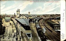 New Railroad Station Postcard