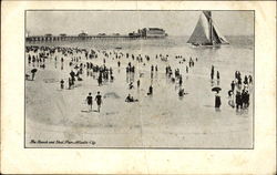 The Beach And Steel Pier Postcard
