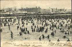 Bathing At Atlantic City Postcard