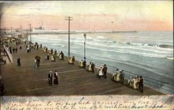 Chair Parade On The Boardwalk Postcard
