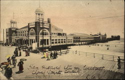 Steel Pier And Beach Postcard