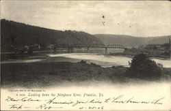 Looking Down The Allegheny River Franklin, PA Postcard Postcard