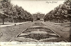 Sunken Gardens, And Horticultural Hall Philadelphia, PA Postcard Postcard