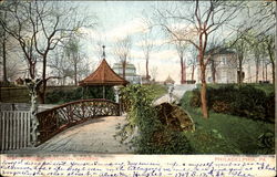Rustic Bridge, Zoological Gardens Postcard