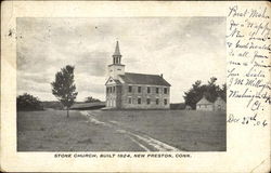 Stone Church, Built 1824 New Preston, CT Postcard Postcard