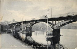 Bridge Over Housatonic River Derby, CT Postcard Postcard