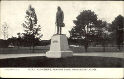 Howe Monument, Seaside Park Bridgeport, CT Postcard Postcard