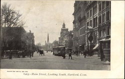 Main Street, Looking South Hartford, CT Postcard Postcard