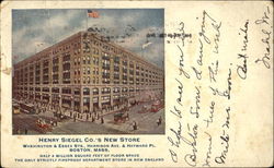 Henry Siegel Co.'s New Store, Washington & Essex Sts. Postcard