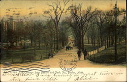 The Common From Beacon And Park Sts. Postcard