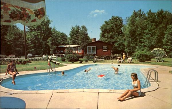 Swimming Pool At The Sportsman Motel, Route 940 Blakeslee Pennsylvania