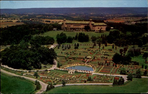 Aerial View Of Beautiful Hershey Rose Gardens & Arboretum Pennsylvania