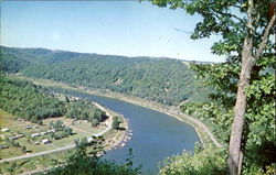 Allegheny River, 2 Miles East East Brady, PA Postcard Postcard