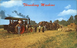 Threshing Machine Postcard