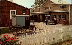 Amish Carriage Maker's Shop Postcard