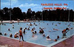 Community Swimming Pool Fairless Hills, PA Postcard Postcard