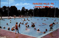 Community Swimming Pool Postcard