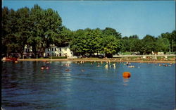 Midway Hotel And Beach Conneaut Lake, PA Postcard Postcard