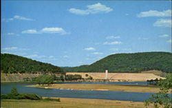 Curwensville Dam, Rt. 969 & 453 Pennsylvania Postcard Postcard