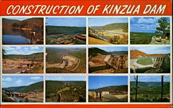 Construction Of Kinzua Dam Postcard