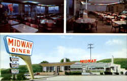 Midway Diner And Restaurant, U. S. Route 22 Postcard