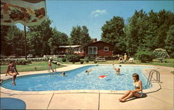 Swimming Pool At The Sportsman Motel, Route 940 Postcard