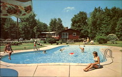 Swimming Pool At The Sportsman Motel, Route 940 Blakeslee, PA Postcard Postcard