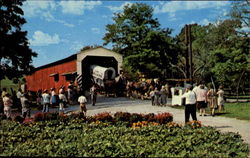 The Soudersburg Covered Wooden Bridge, U.S. Route 30 Postcard