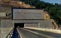 Approach To Fort Pitt Tunnel Driving West Postcard