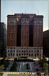 Penn-Sheraton Hotel, Mellon Square Park Postcard