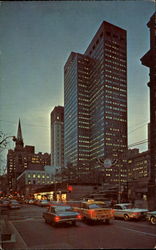 Smithfield Street At Night Postcard