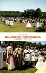 Greetings From The American Czestochowa Doylestown, PA Postcard Postcard