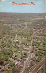 Aerial View Of Downingtown Pennsylvania Postcard Postcard