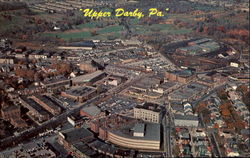 Aerial View Of Business Section And Upper Darby Township Pennsylvania Postcard Postcard