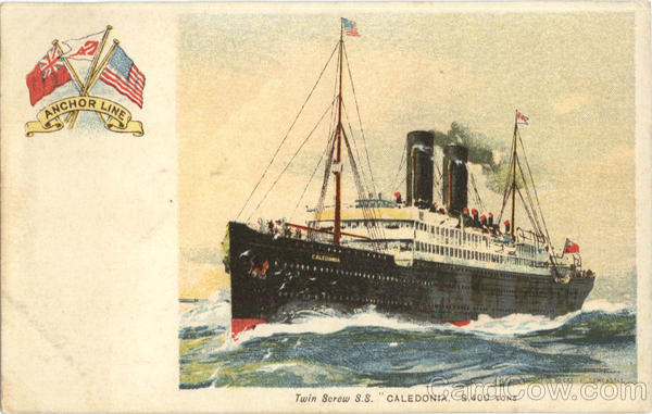 Anchor Line Twin Screw S.S. Caledonia Boats, Ships