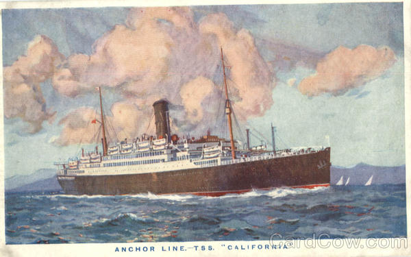 Anchor Line T.S.S. California Boats, Ships