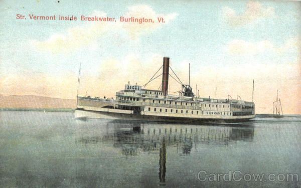 Steamer Vermont inside Breakwater Burlington Boats, Ships