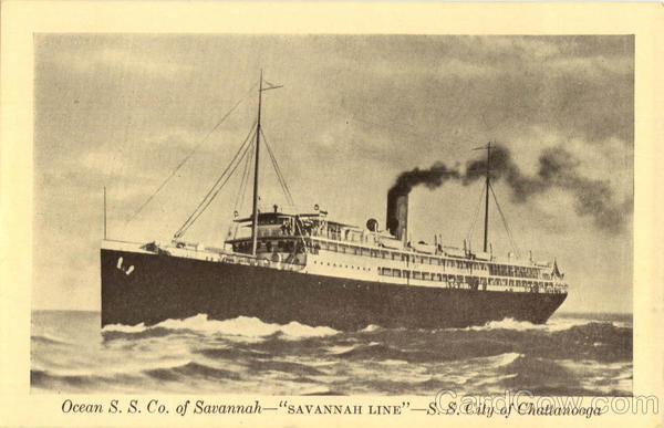 Ocean SS Co Savannah Line, SS City of Chattanooga Tennessee