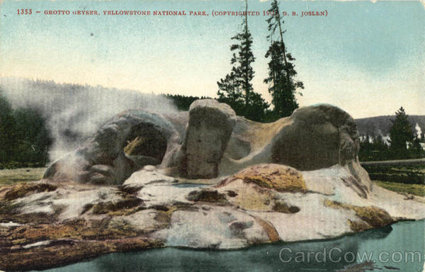 Grotto Geyser Yellowstone National Park Wyoming