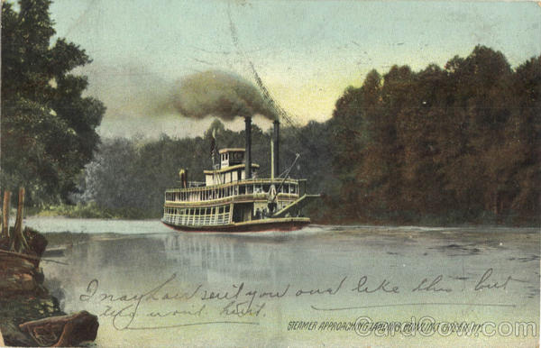 Steamer Approaching Landing Bowling Green Kentucky