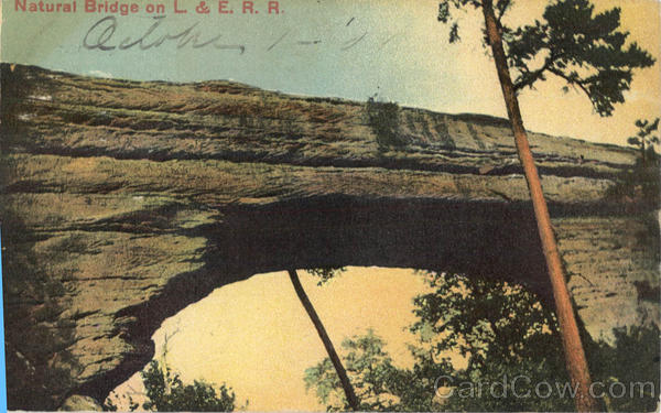Natural Bridge on L. & E. R. R Trains, Railroad