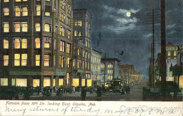 Farnam from 16th Str. looking East Omaha Nebraska