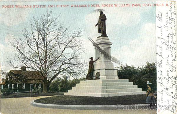 Roger Williams Statue And Betsey Williams House, Roger Williams Park Providence Rhode Island