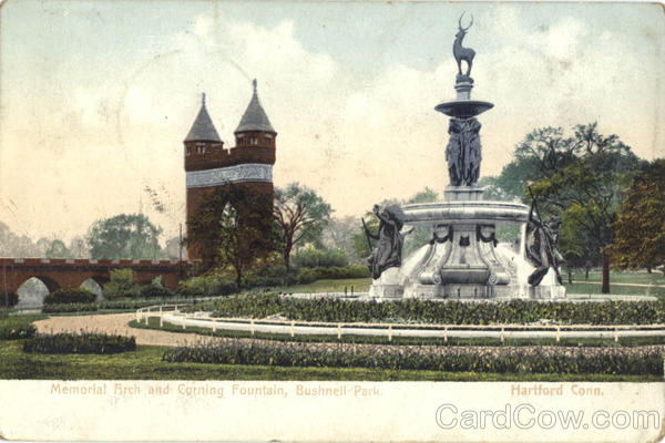 Memorial Arch and Corning Fountain, Bushnell Park Hartford Connecticut