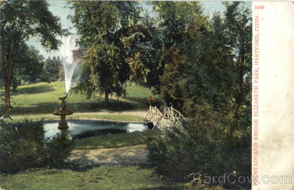 Fountain and Bridge, Elizabeth Park Hartford Connecticut