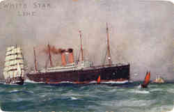 White Star Line Adriatic at Sea Boats, Ships Postcard Postcard