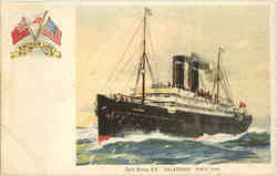 Anchor Line Twin Screw S.S. Caledonia Boats, Ships Postcard Postcard