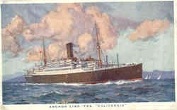 Anchor Line T.S.S. California Postcard